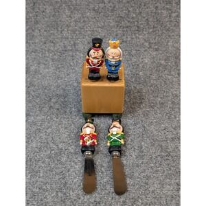 Out of the Woods‎ Oregon Nutcracker Cheese Spreader Set Wood Block Holiday